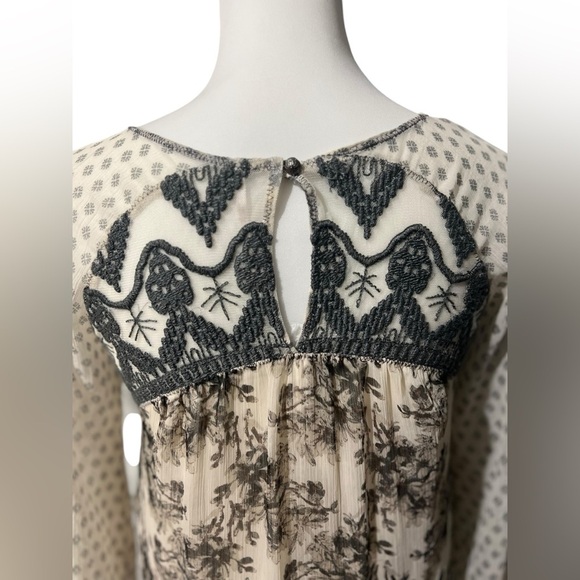 Free people Elsie Sheer Lace Boho Dress in Magnolia Combo in XS - Picture 5 of 10